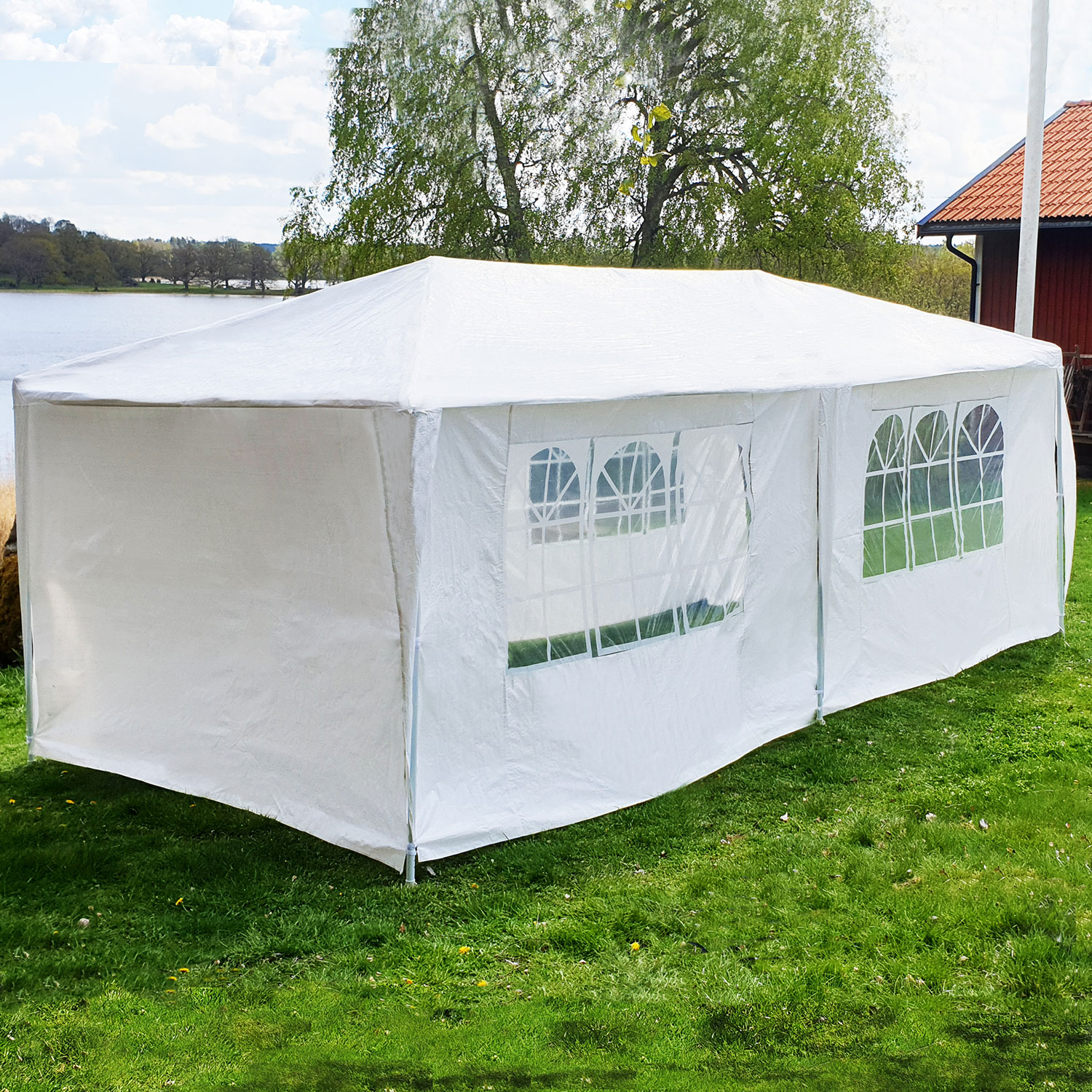 Billigt partytält 3x6m Vit