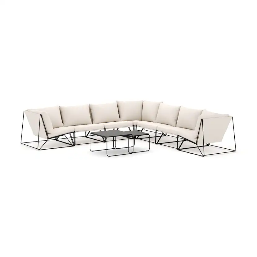 Loungesoffa Comfort Garden Usteryd utomhus hörnsoffa 7-sits vändbar