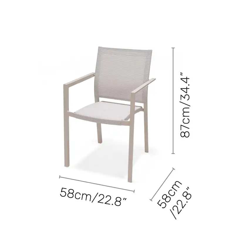 Caféset LifestyleGarden Urbanite sidobord 50 + 2 carverstolar