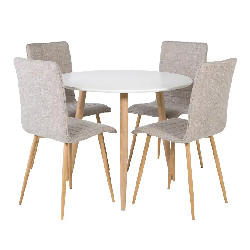 Matgrupp Venture Home Pobbie Runt med 4 Walerina Stolar