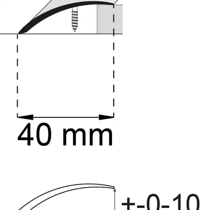 Nivålist Habo A78 Mattsvart 40 mm