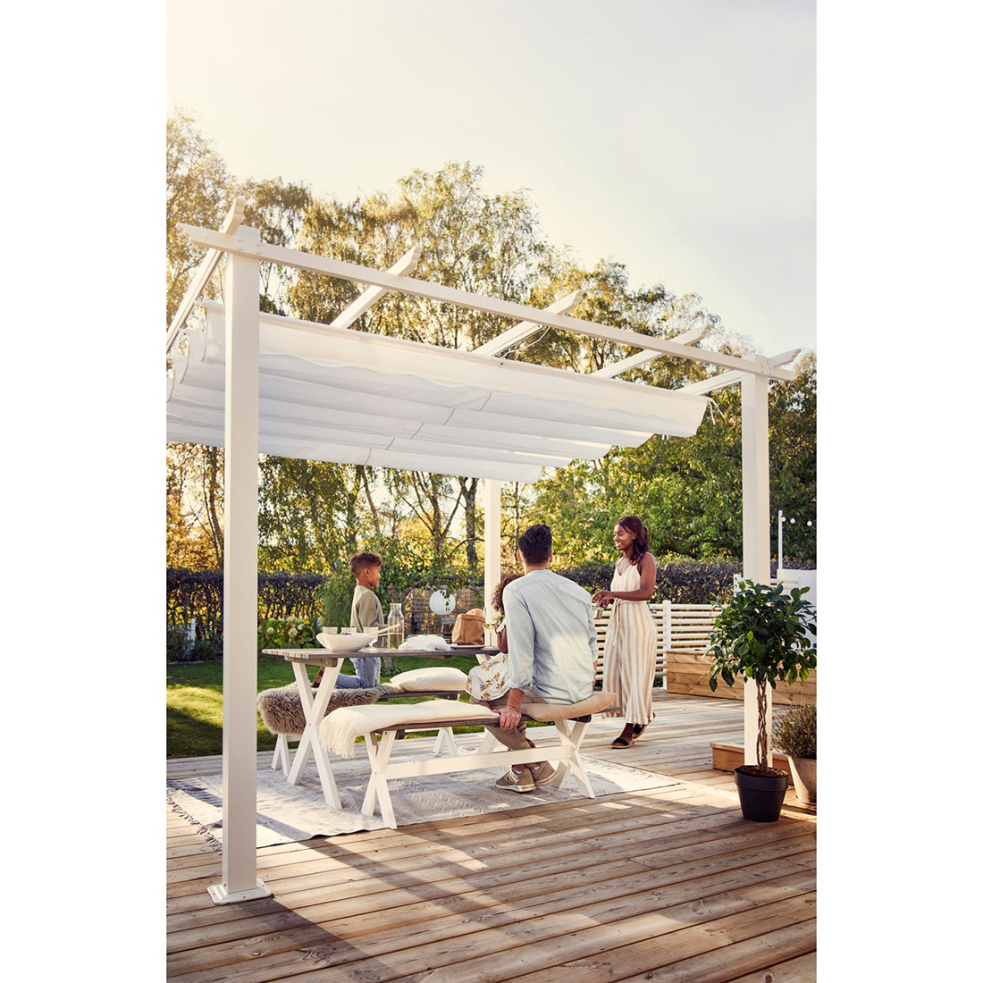 Pergola 4x4 m Vit Vit