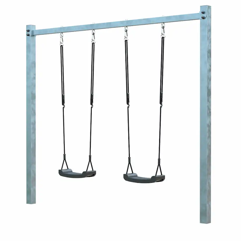 Gungställning PLUS med 2 Gråsvarta Gungsitsar
