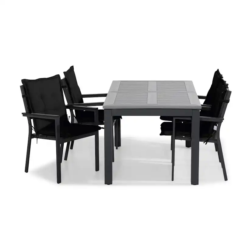 Matgrupp Comfort Garden Monaco Matgrupp Utomhus 152-210x90 med 4 Tunis Stapelstol m Dyna