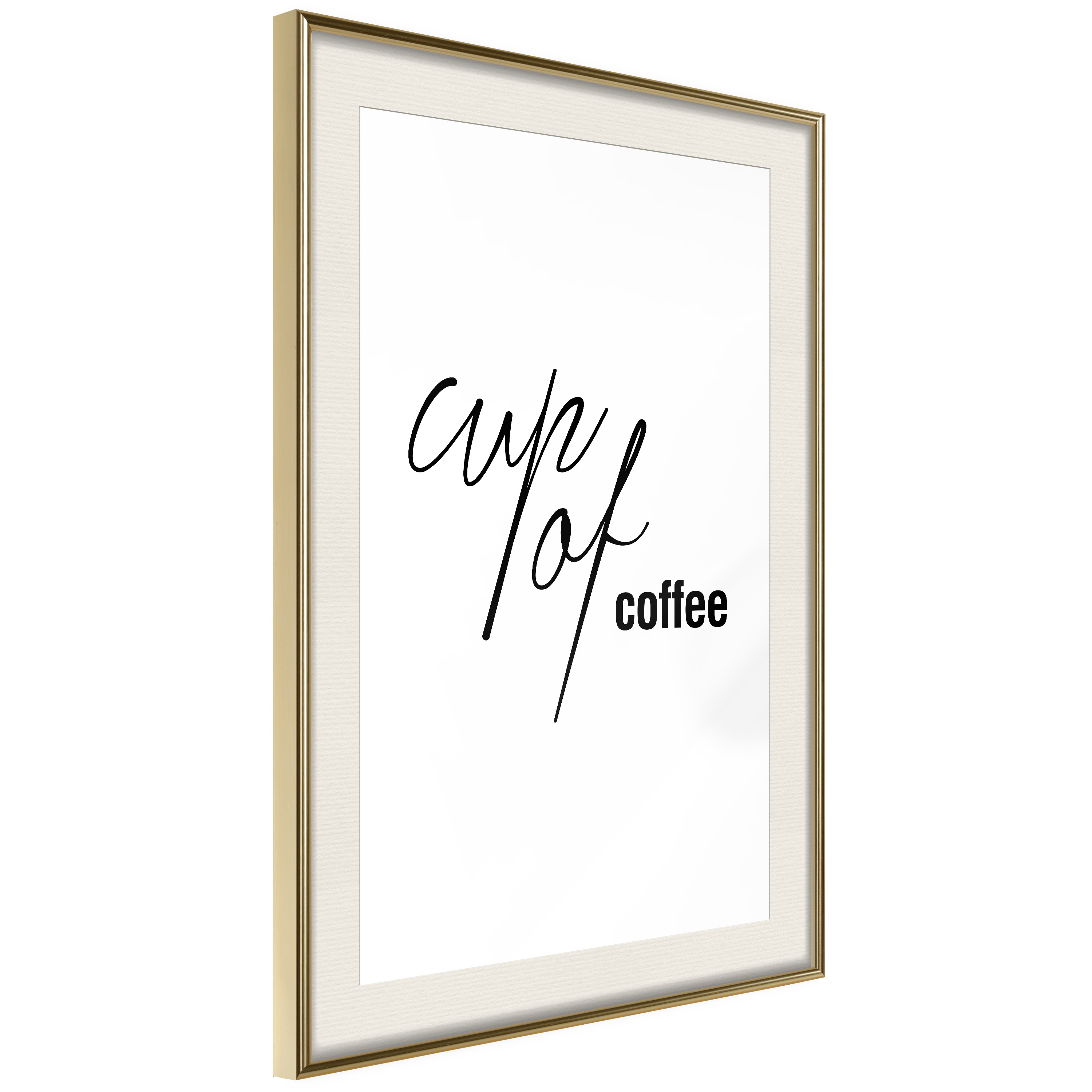 Affisch - Cup of Coffee [Poster] 20x30 Guld ram med passepartout, 20x30 cm