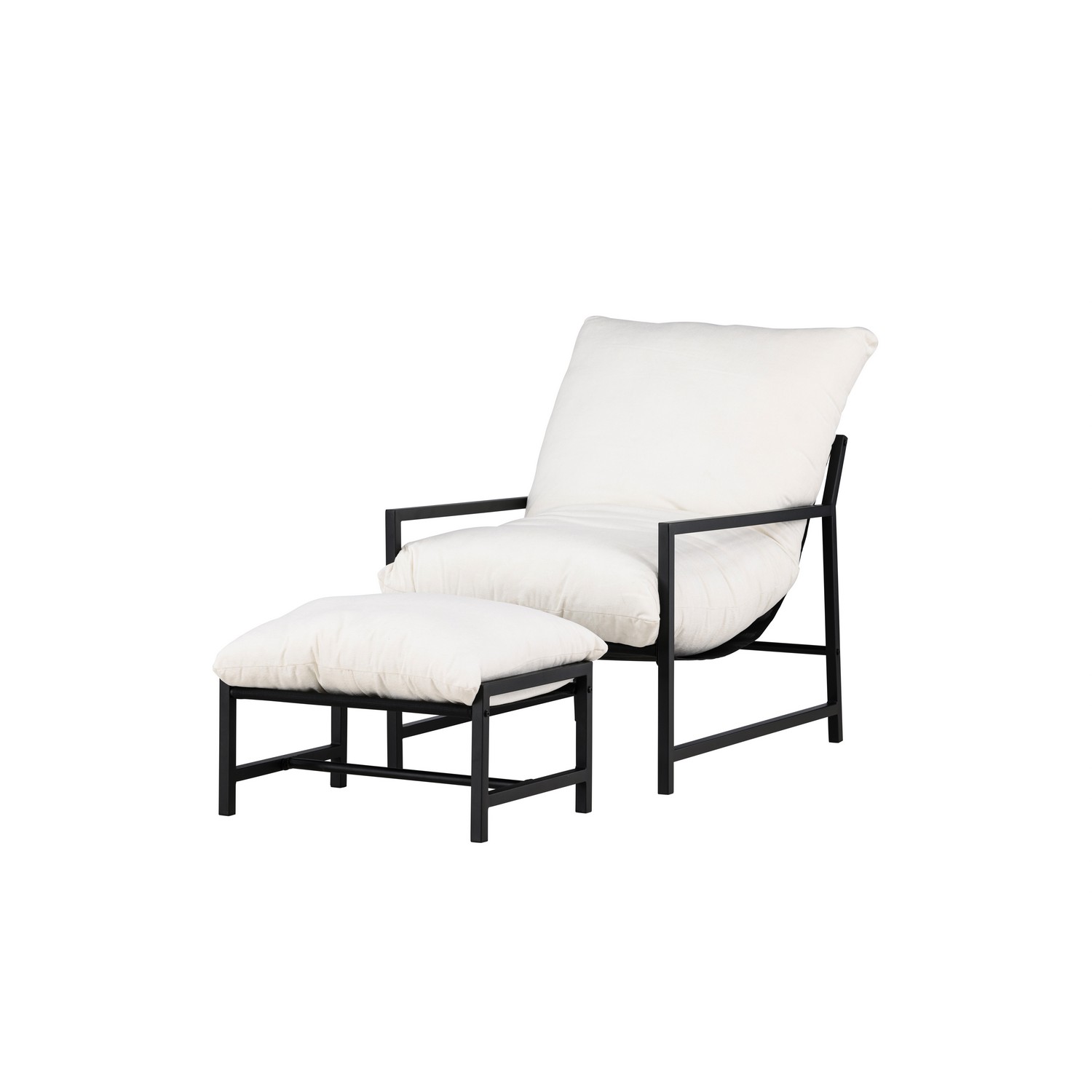 Corso Lounge Chair - Black / Beige Svart