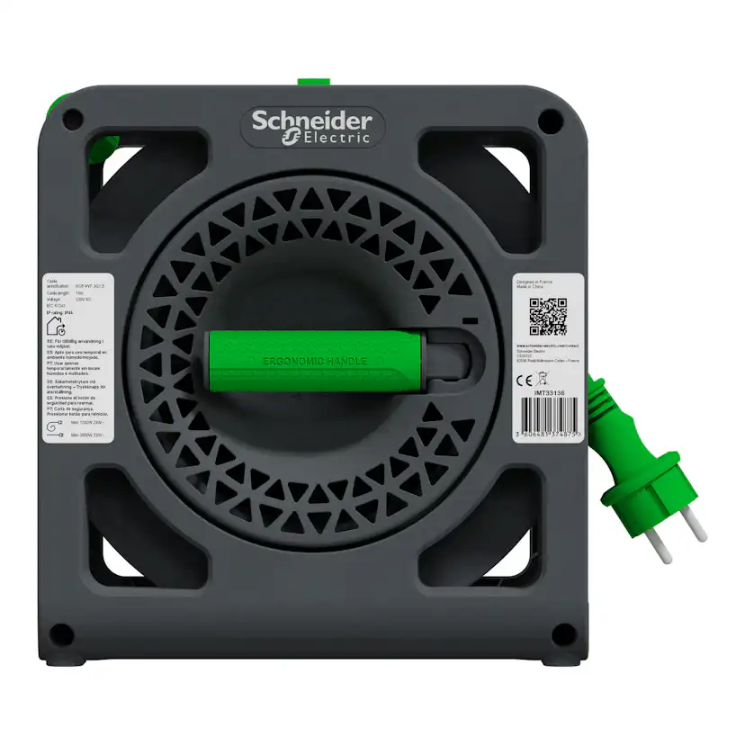 Kabelvinda Schneider Electric Thorsman HO5VVF 3G1.0 IP44 Schuko