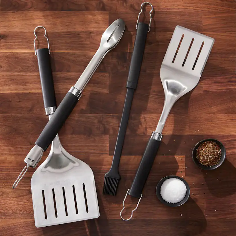 Redskapsset Weber Precision 3-delar: Grillspade, Tång & Pensel