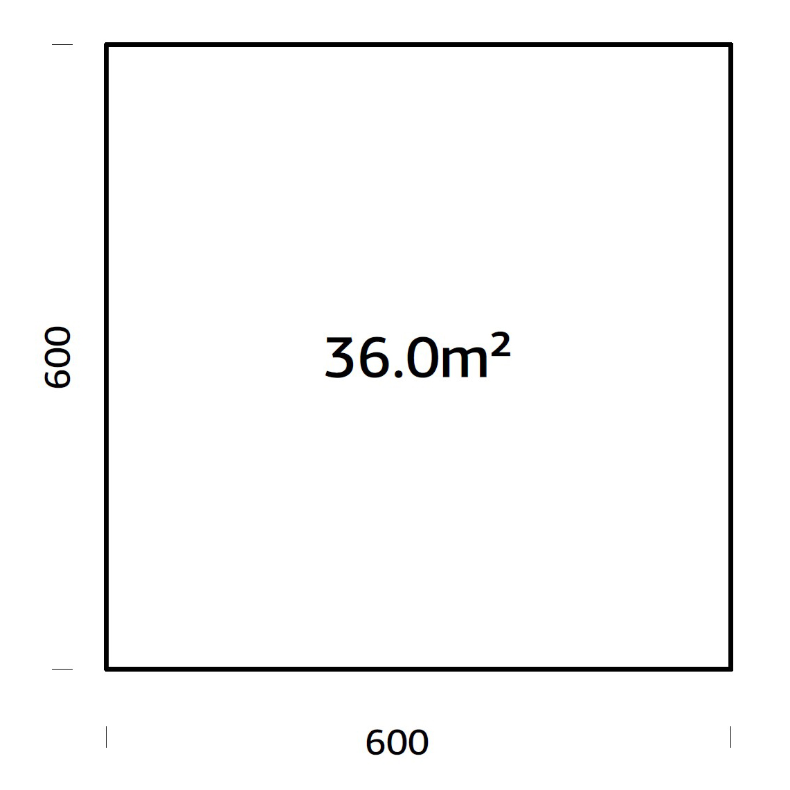 Träbalksgrund Palmako 6x6 m (inkl. LogFoot)