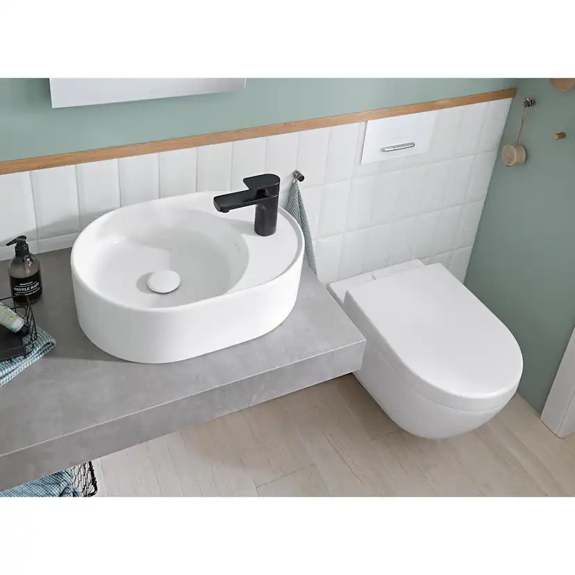 Spolknapp Villeroy & Boch ViConnect installationssystemen 92 Blankvitt glas