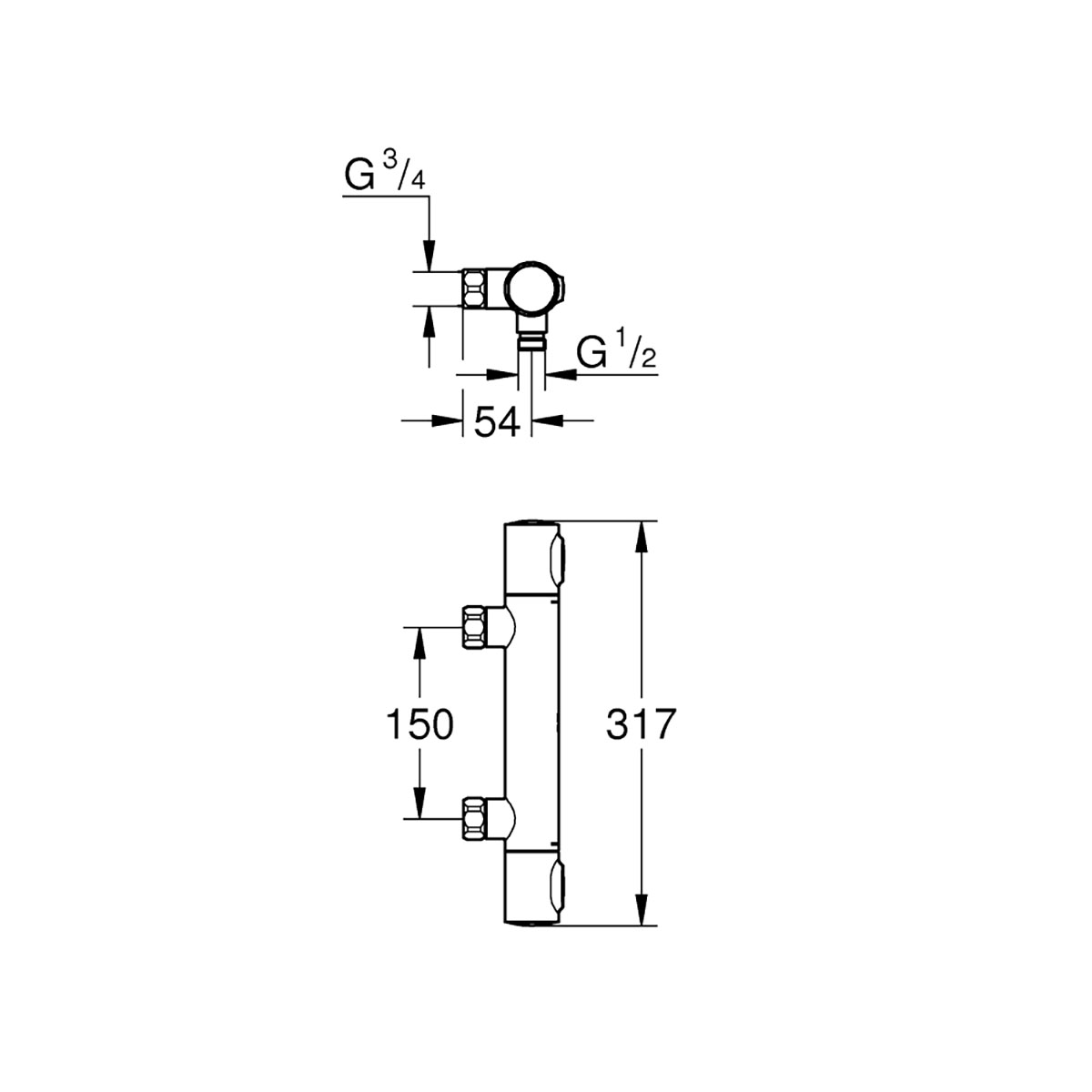Duschblandare Grohe Precision Flow THM