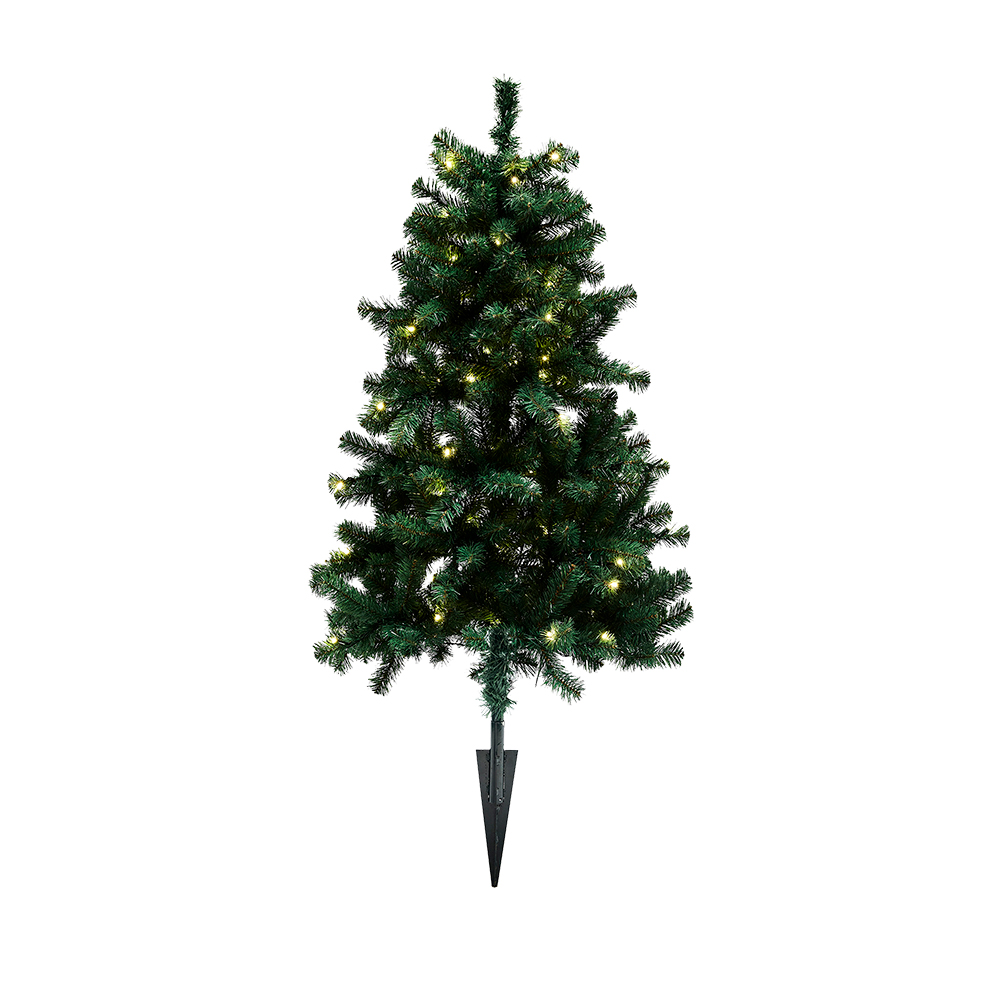 Plastgran Nordic Winter Aske Utomhus med Spett LED