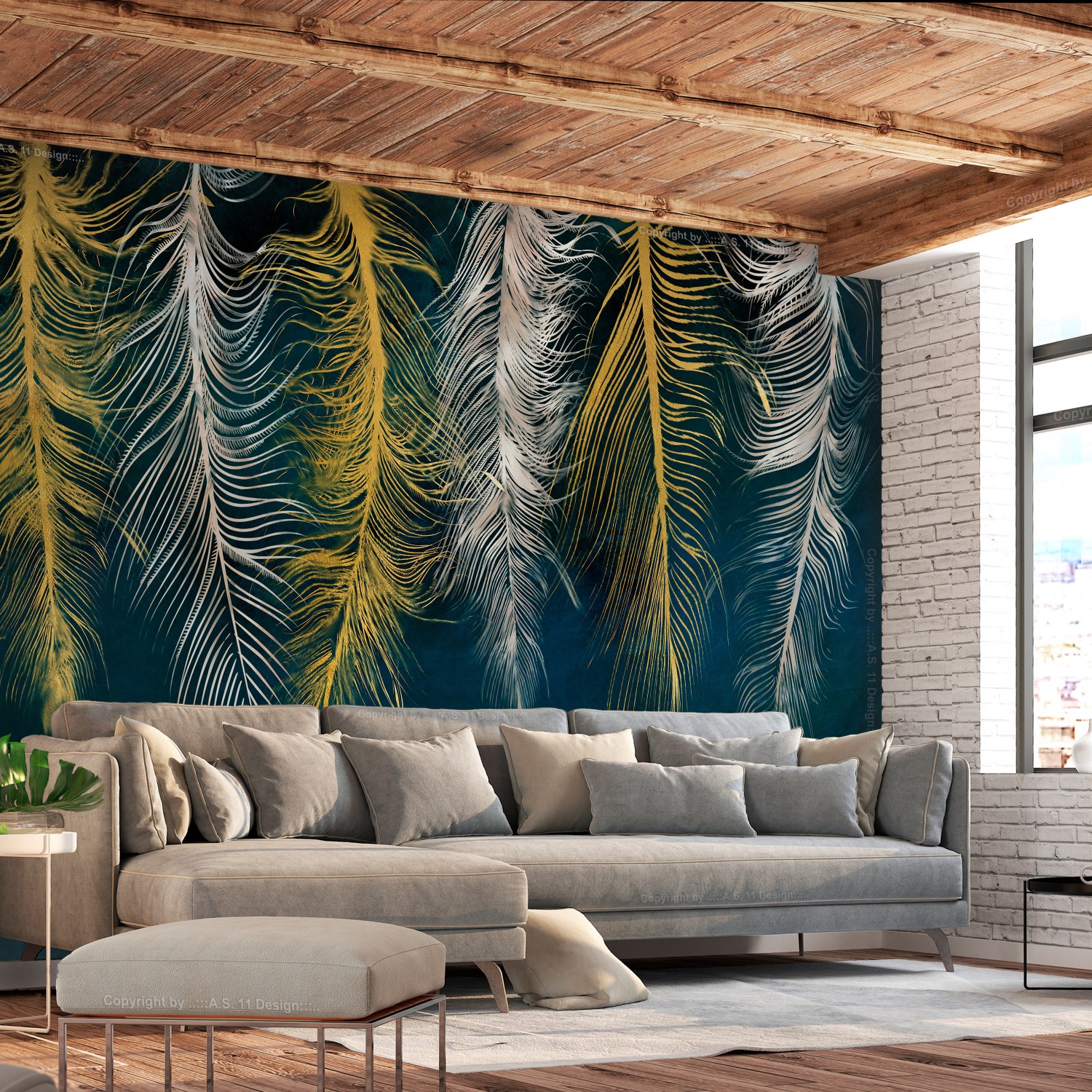 Fototapet Arkiio Gilded Feathers