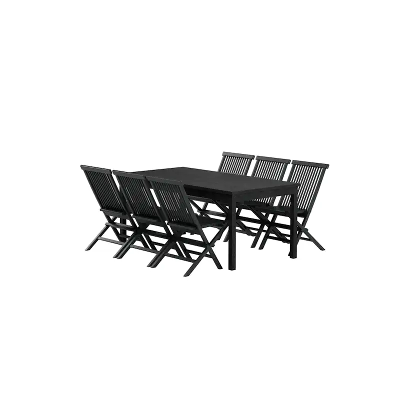Matgrupp Utomhus Venture Home Kenya 90x180 cm med 6 st Kenya Trädgårdsstolar