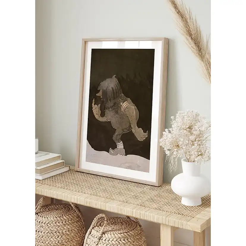 Poster Gallerix Troll på vandring av John Bauer