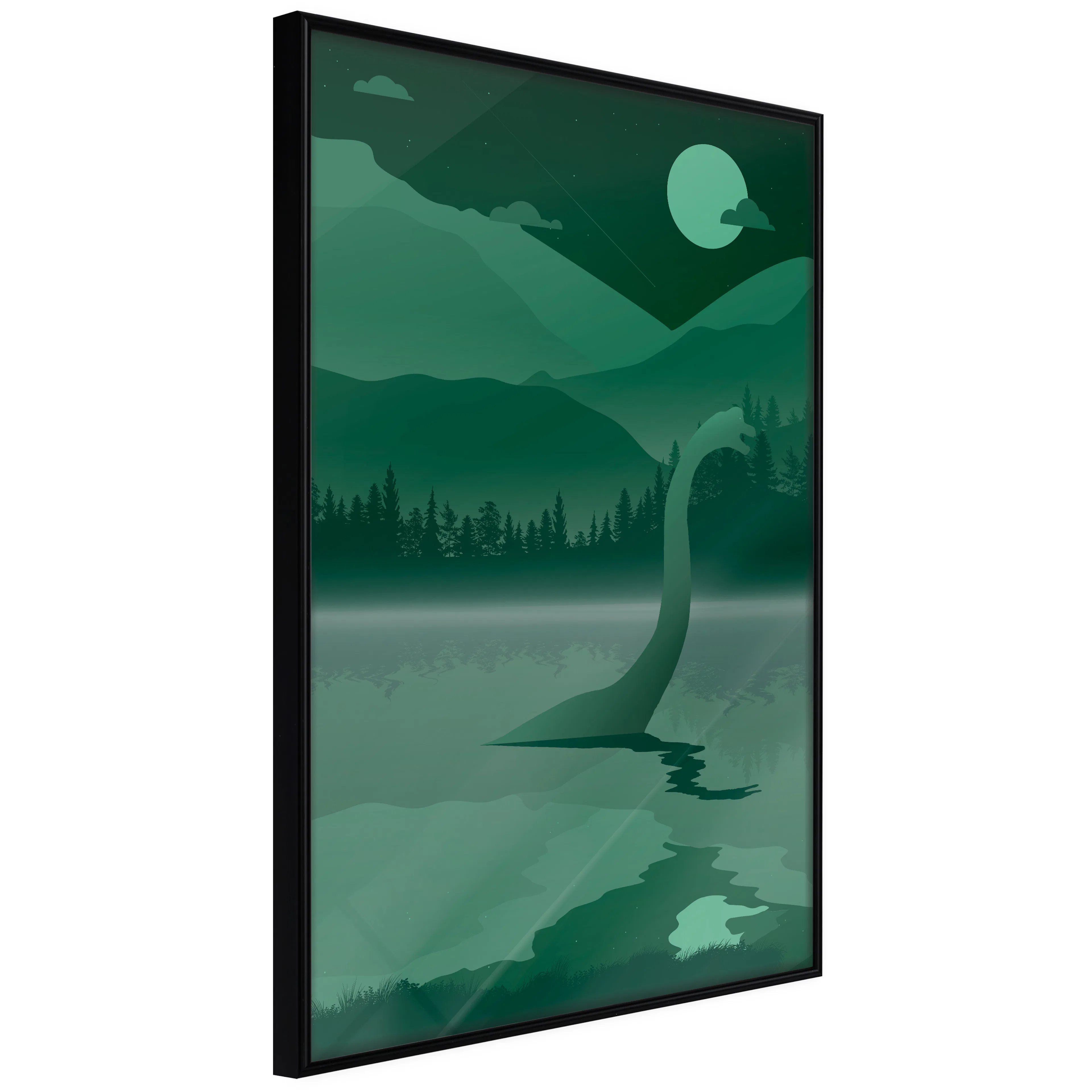 Affisch - Loch Ness [Poster] 40x60 Svart ram, 40x60 cm
