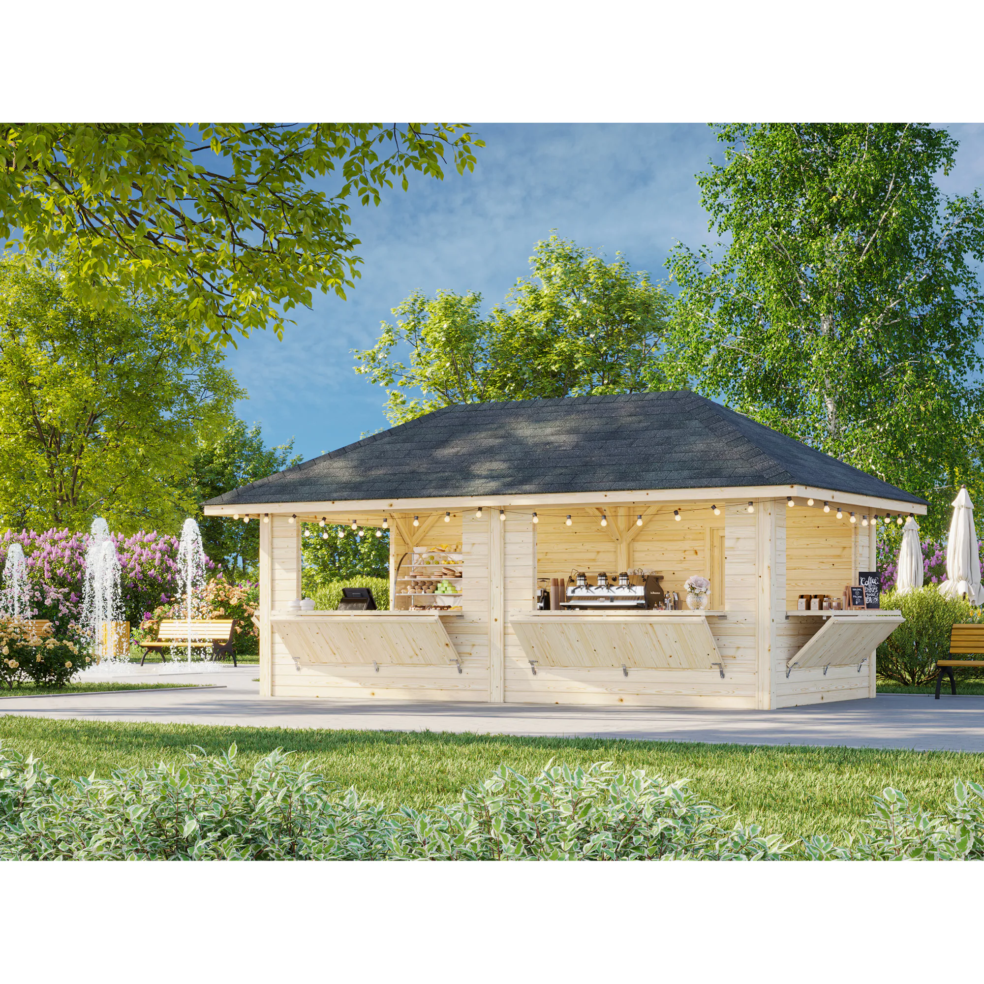 Kiosk Palmako Bianca 16,6 m2 Set 112