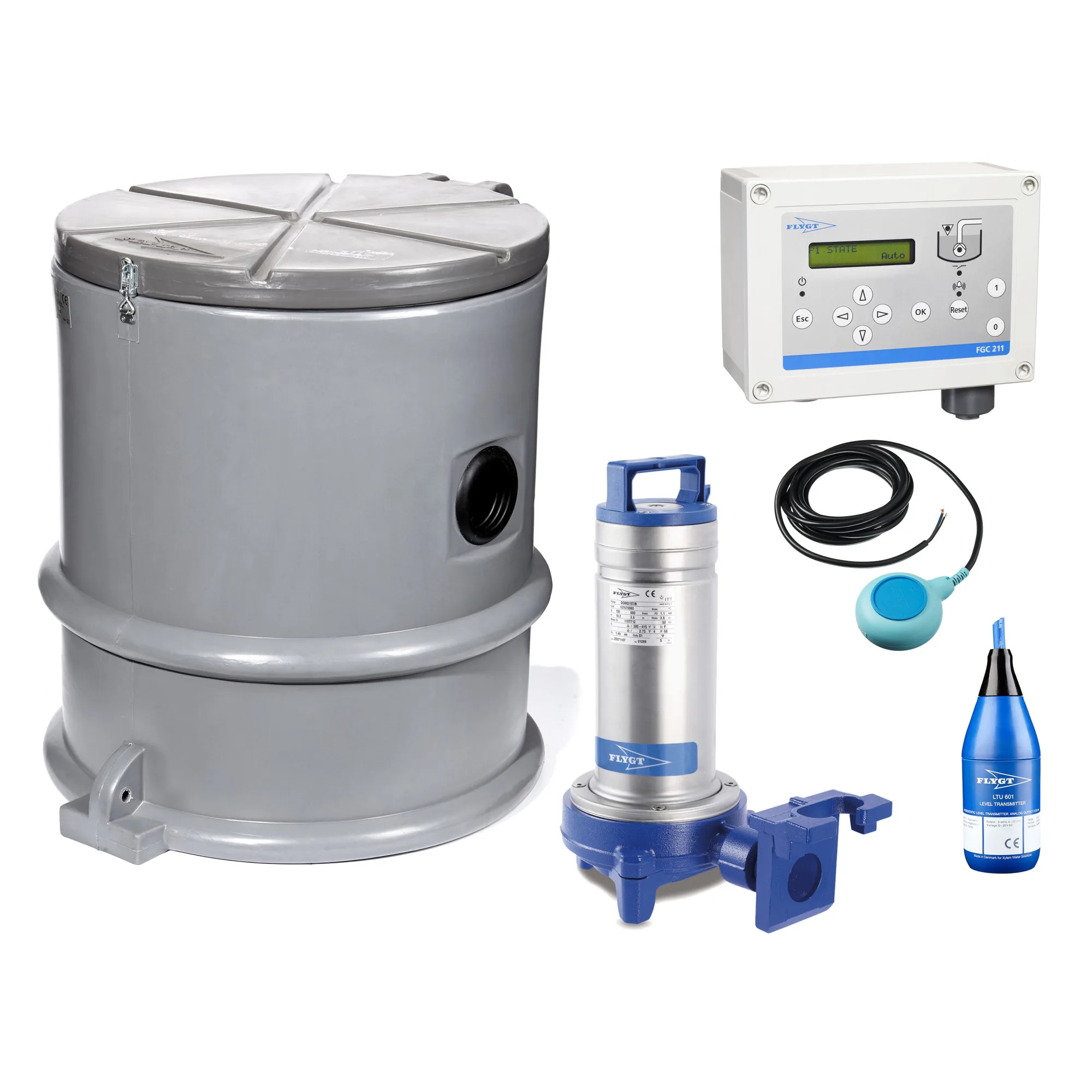 Pumpstation Flygt Compit Mini Bas 3-fas