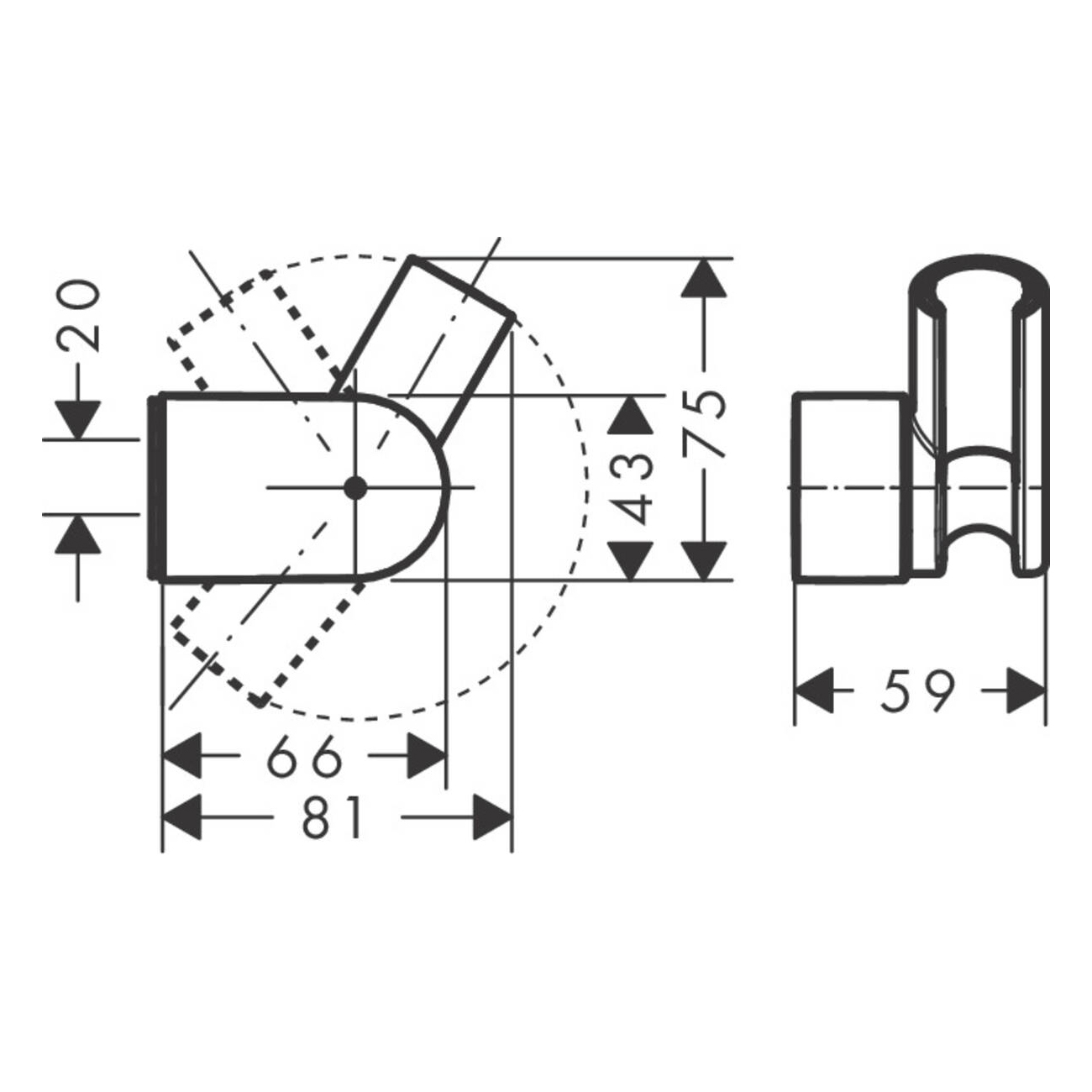 Duschhållare Hansgrohe Porter Vario