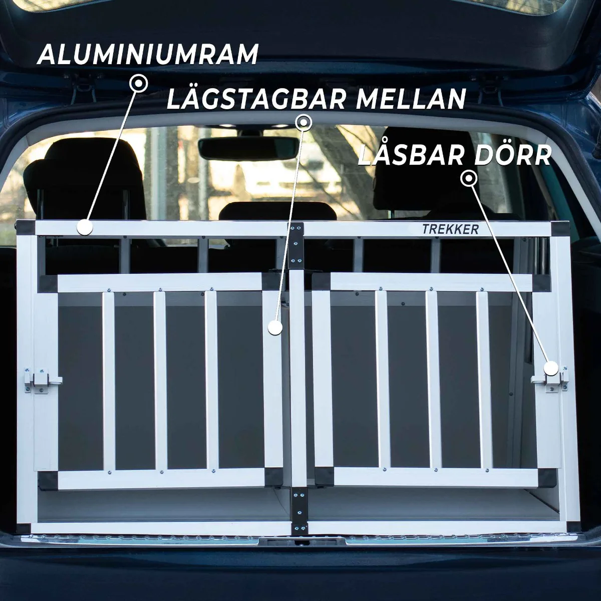 Hundbur Trekker L 89x69x50 cm