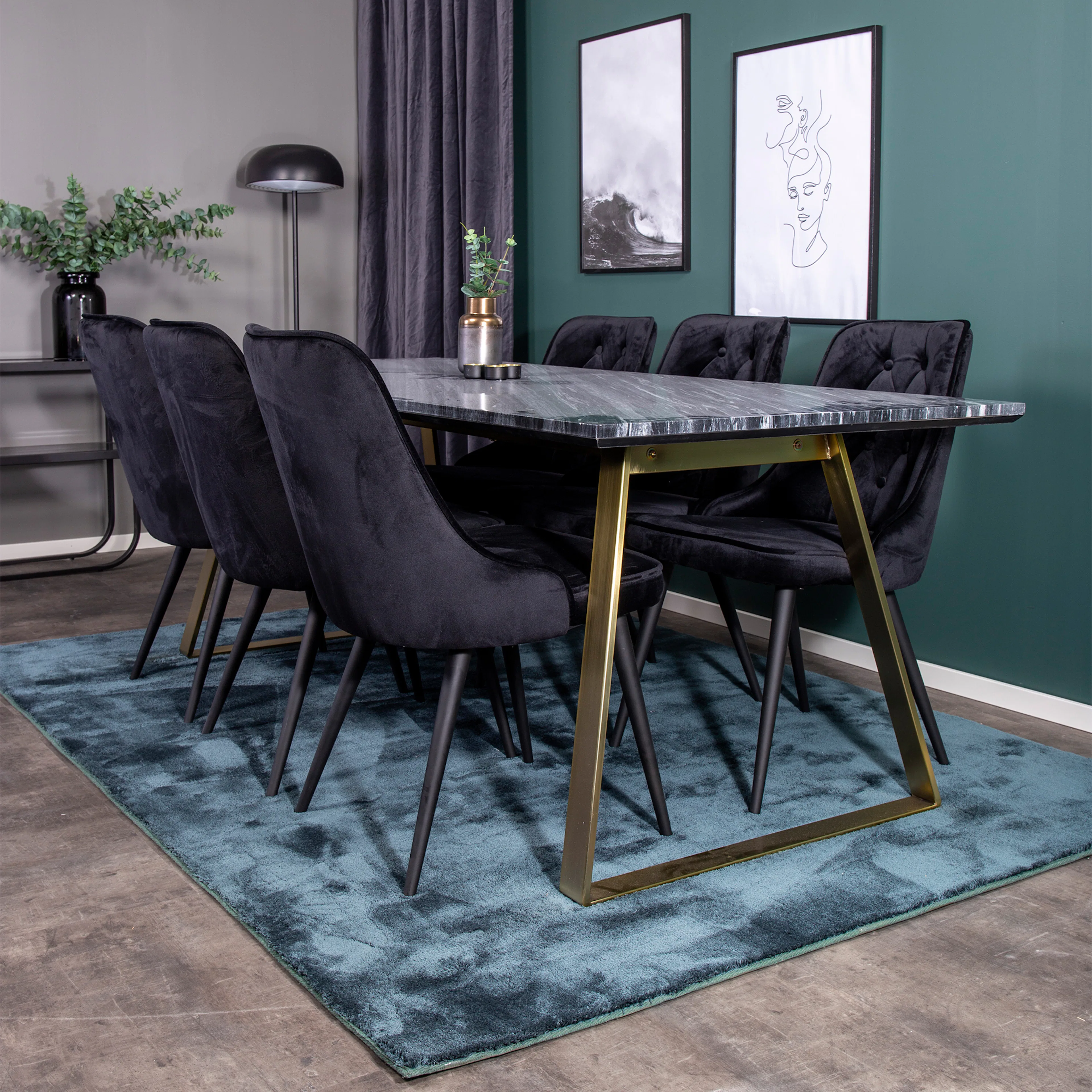 Svart/Mässing/Svart