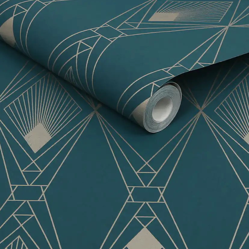Tapet NEXT Deco Geometric Teal