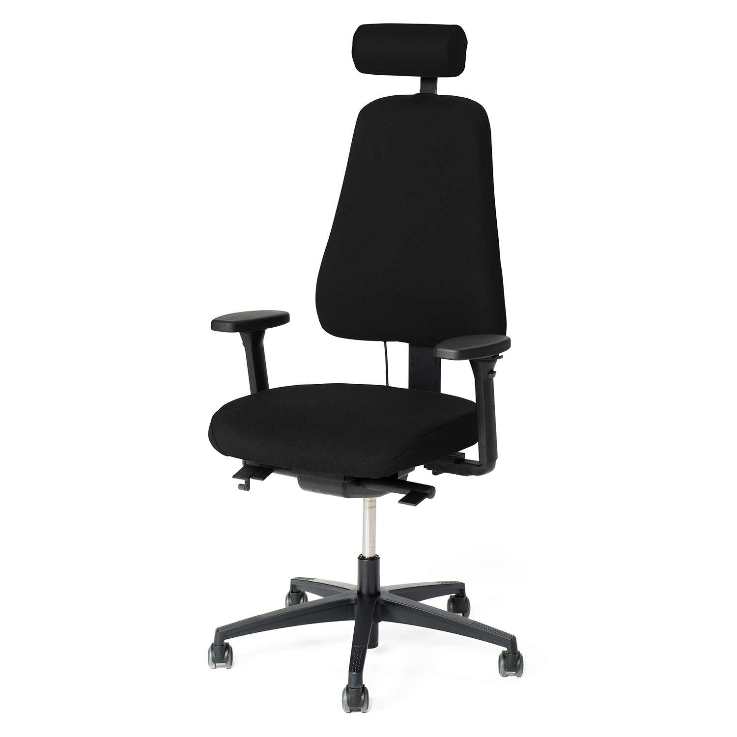 Kontorsstol Lanab Group LD 6340 Svart Stol med Justerbar Sits & Ryggstöd