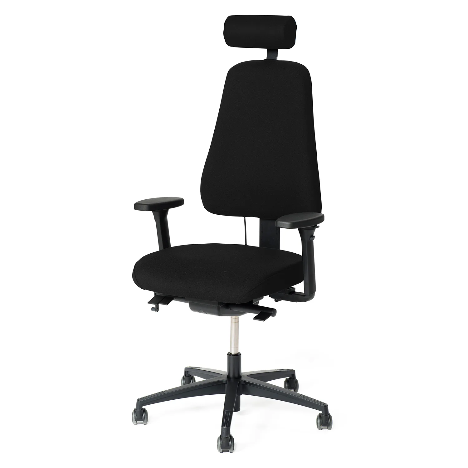 Kontorsstol Lanab Group LD 6340 Svart Stol med Justerbar Sits & Ryggstöd