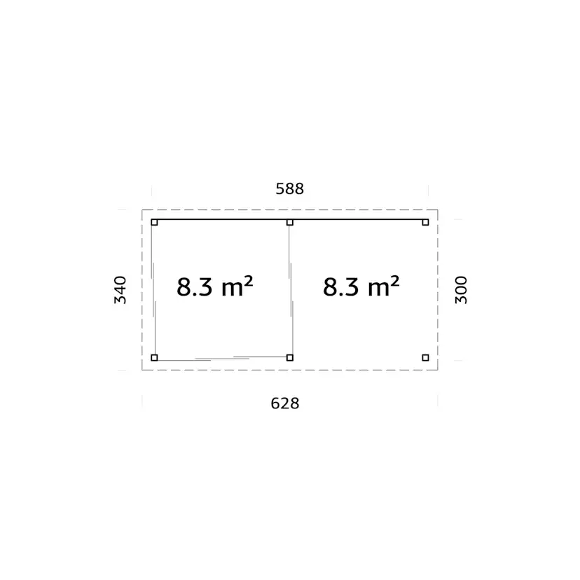 Uterum Palmako Lenna 16,6 m2 Set 706 Slide Plus