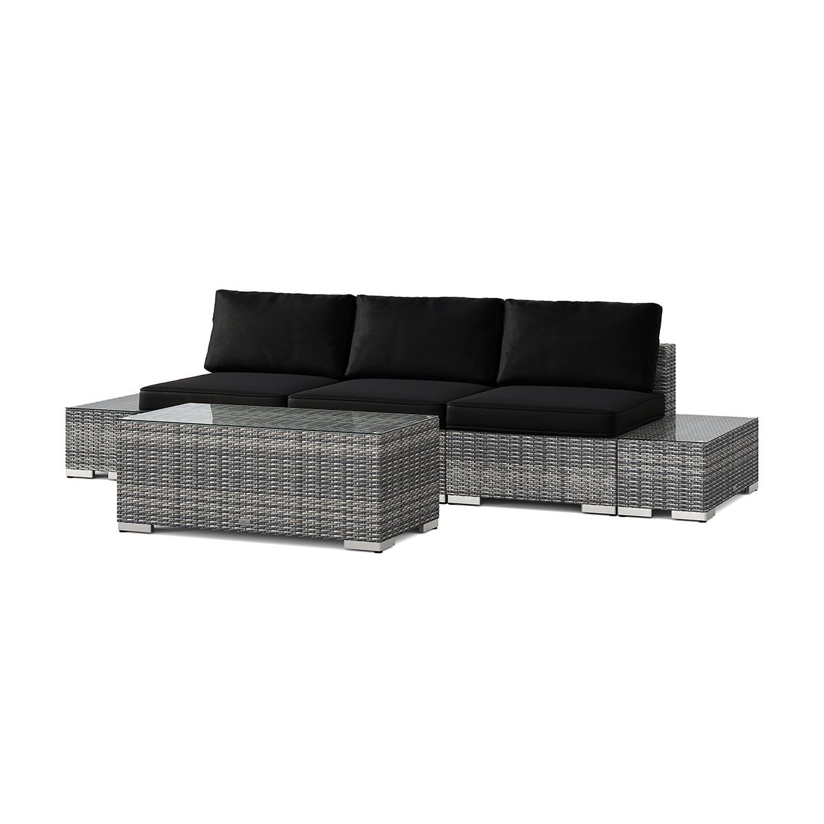 Loungegrupp Comfort Garden Bahamas utesoffa med avslut 3-sits med bord