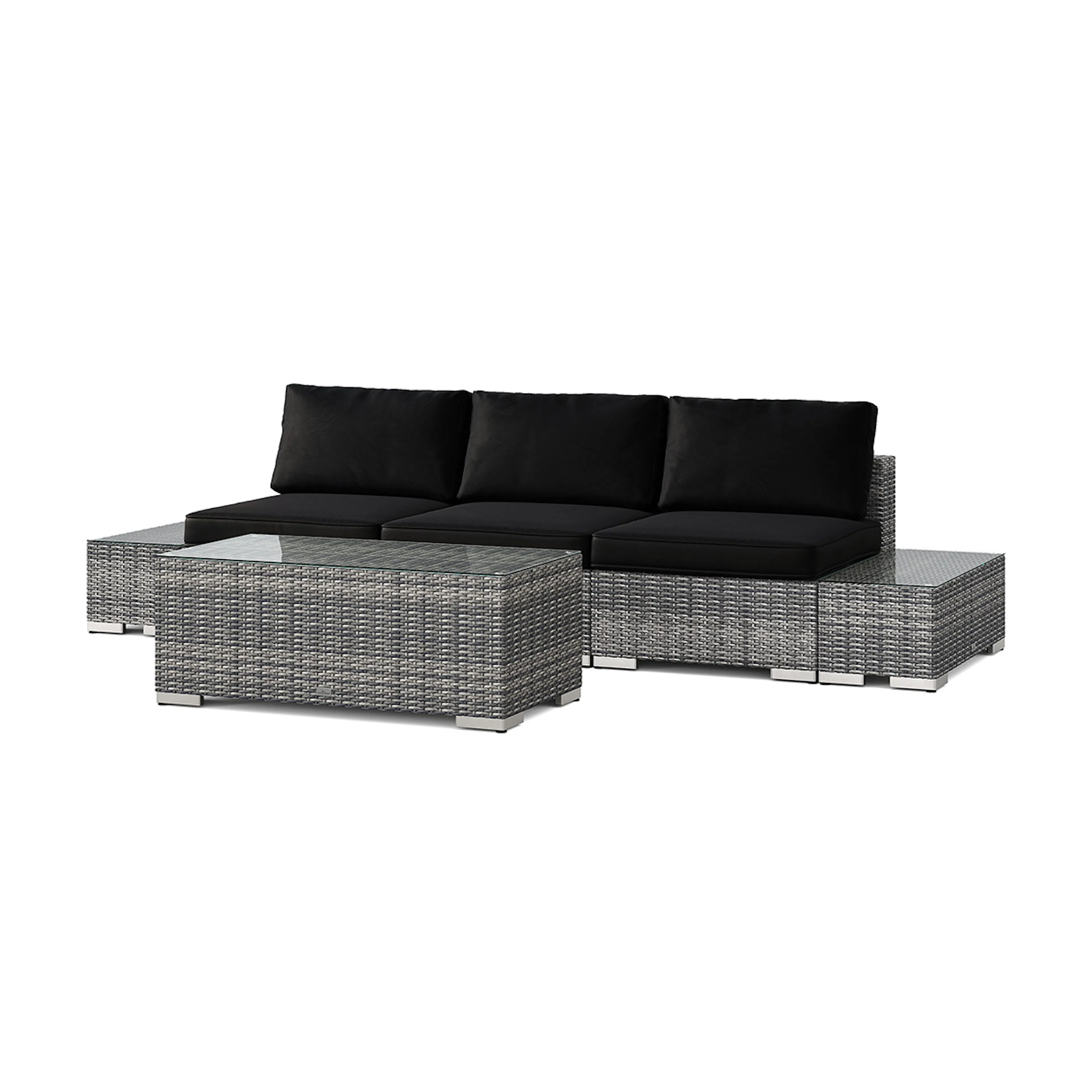 Loungegrupp Comfort Garden Bahamas utesoffa med avslut 3-sits med bord