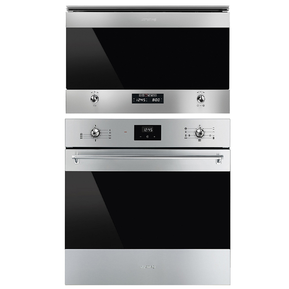 Ugn och Mikro Smeg SF6300TVX + MP322X1 Classic Rostfri Med Ångrengöring