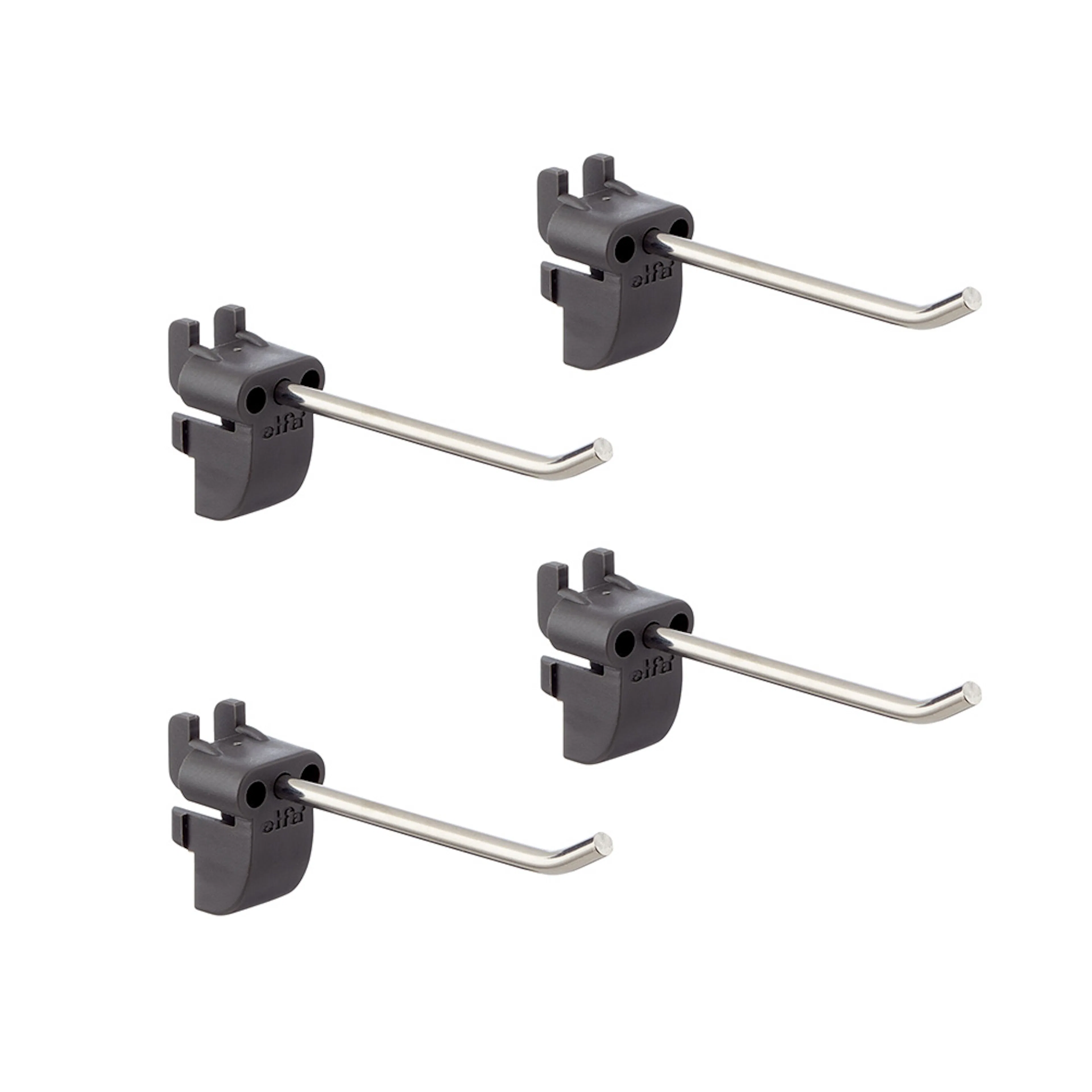 Krok Elfa Garage+ Lång Rak 4-pack