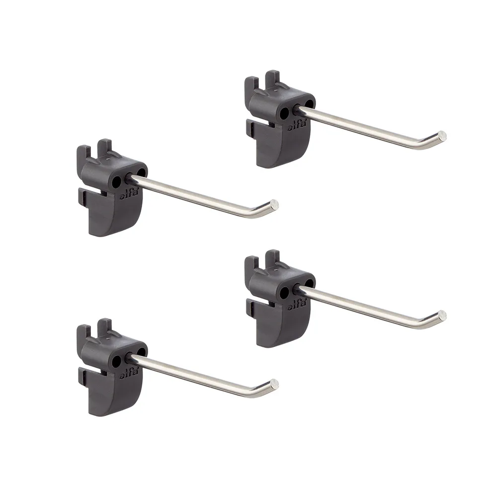Krok Elfa Garage+ Lång Rak 4-pack