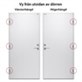 Altandörr Diplomat Vit Klarglas Aluminum