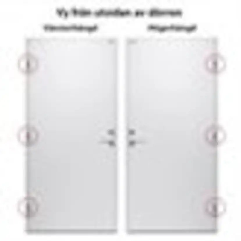 Altandörr Diplomat Vit Klarglas Aluminum