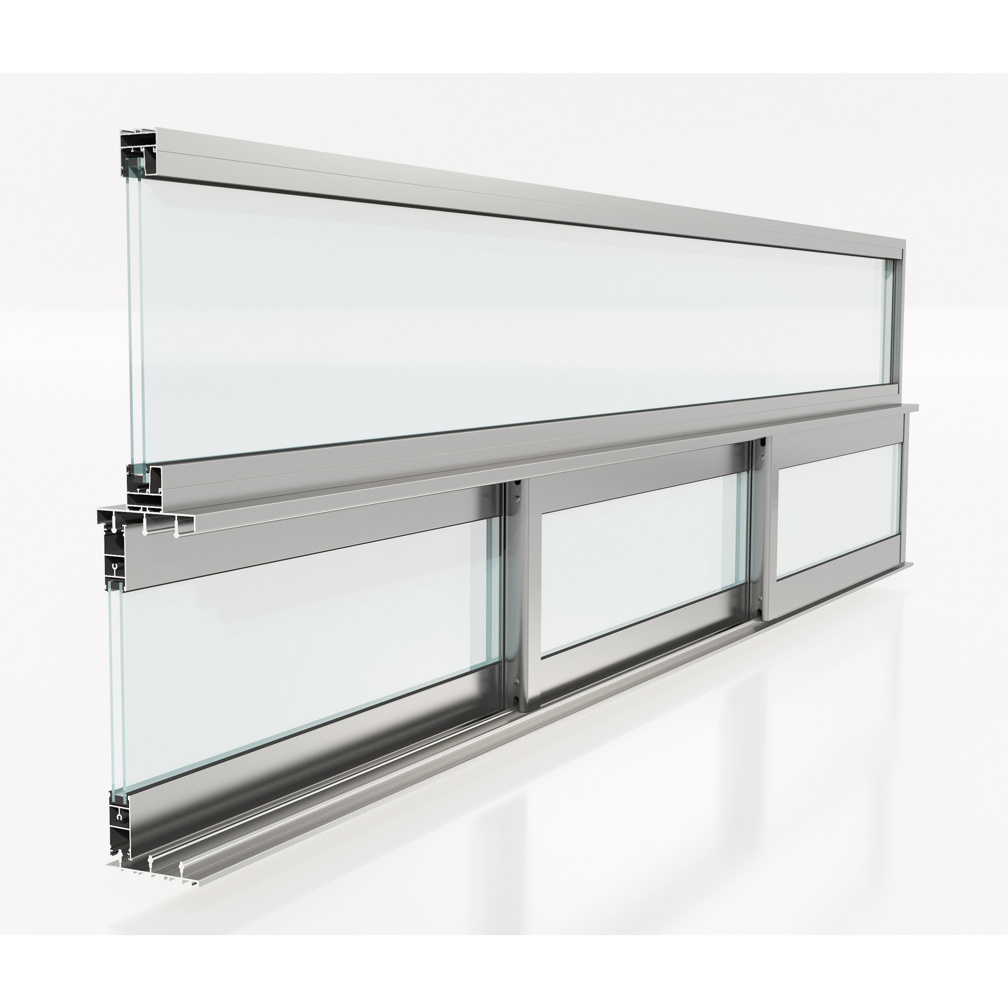 Skjutdörr med Överljus Landskap Robust Vår och Höst 2-del