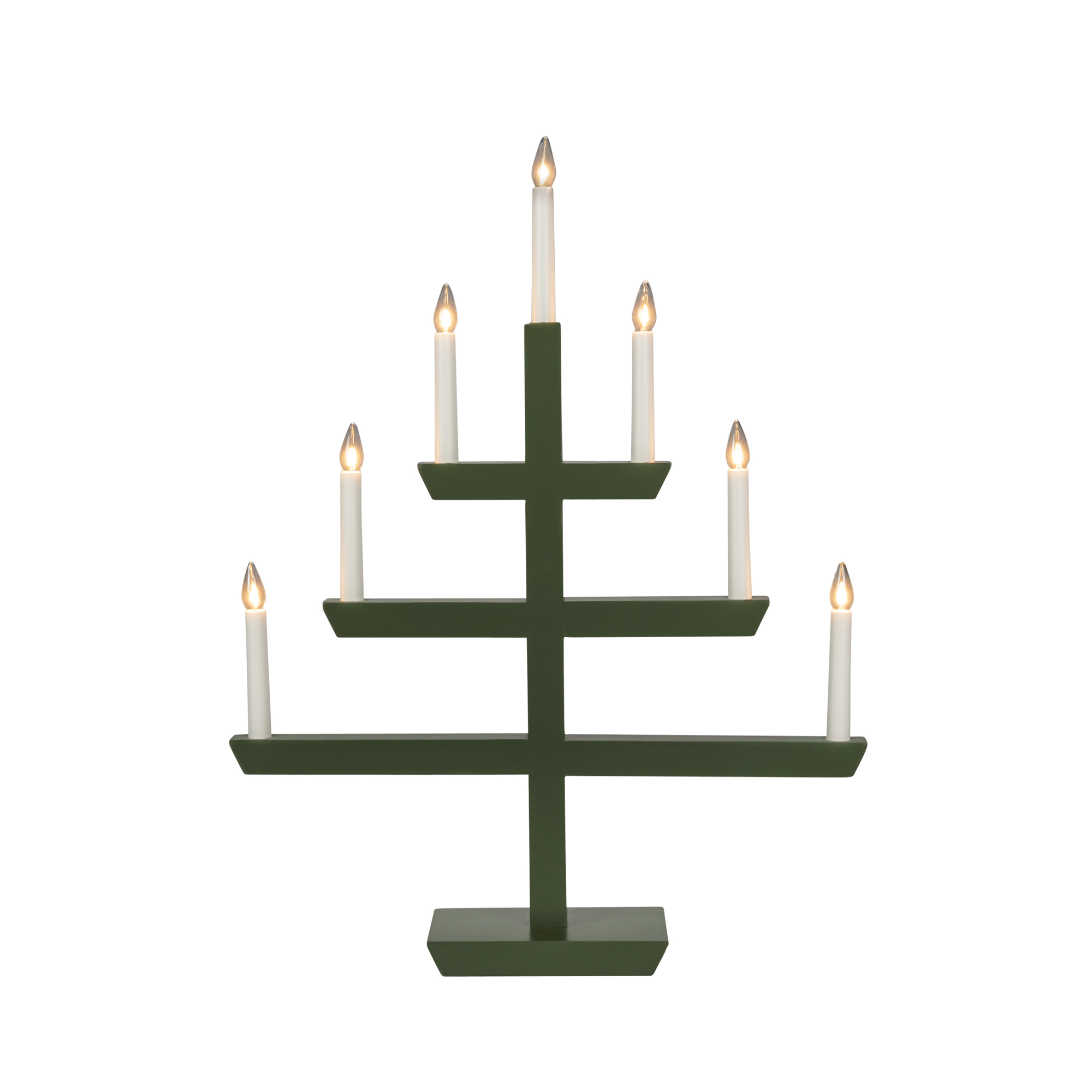 Adventsljusstake Gnosjö Konstsmide 2573 Träljusstake 7 Ljus