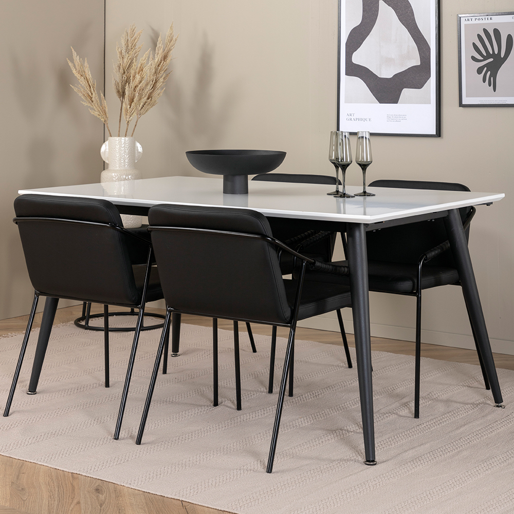 Matgrupp Venture Home Jolie med 4 Tjärö Stolar