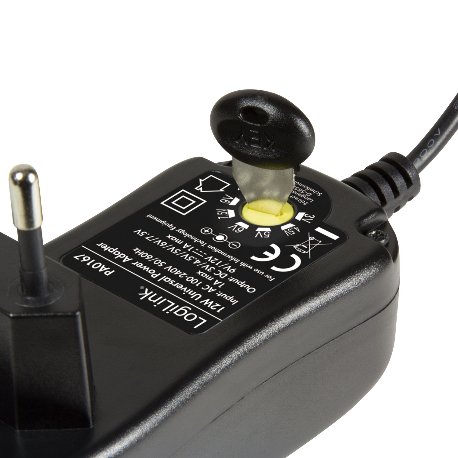 Nätadapter LogiLink 230V - 3-12V 1A 12W