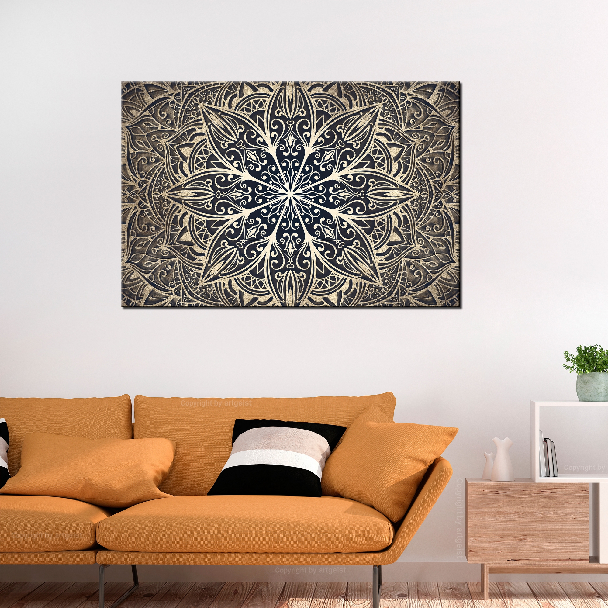 Tavla Arkiio Oriental Flowers Brown
