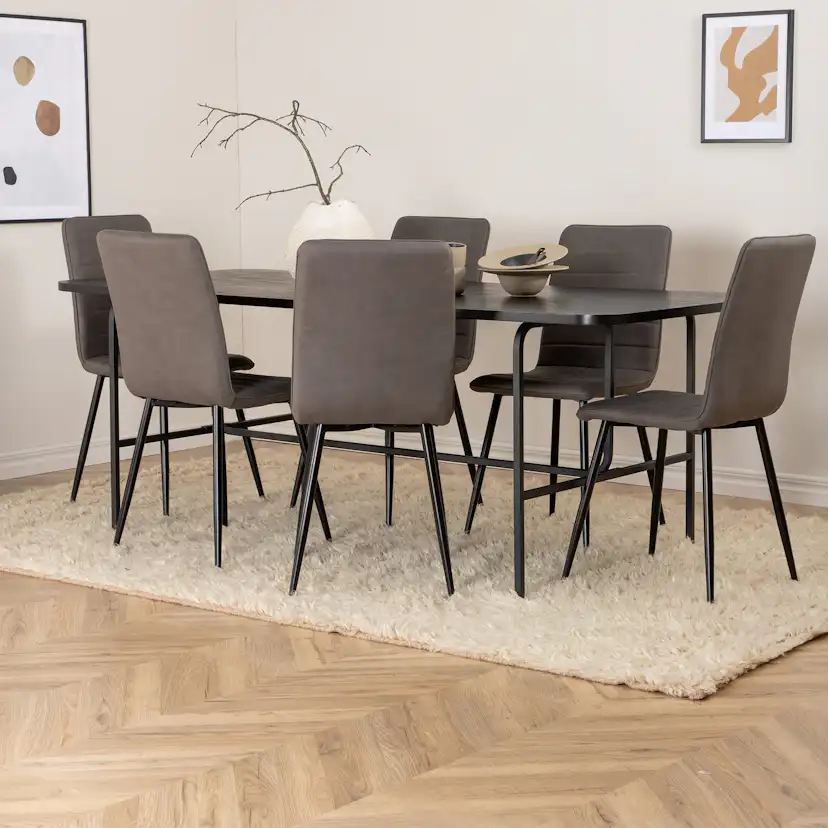 Matgrupp Venture Home Chicago med 6 Walerina Stolar