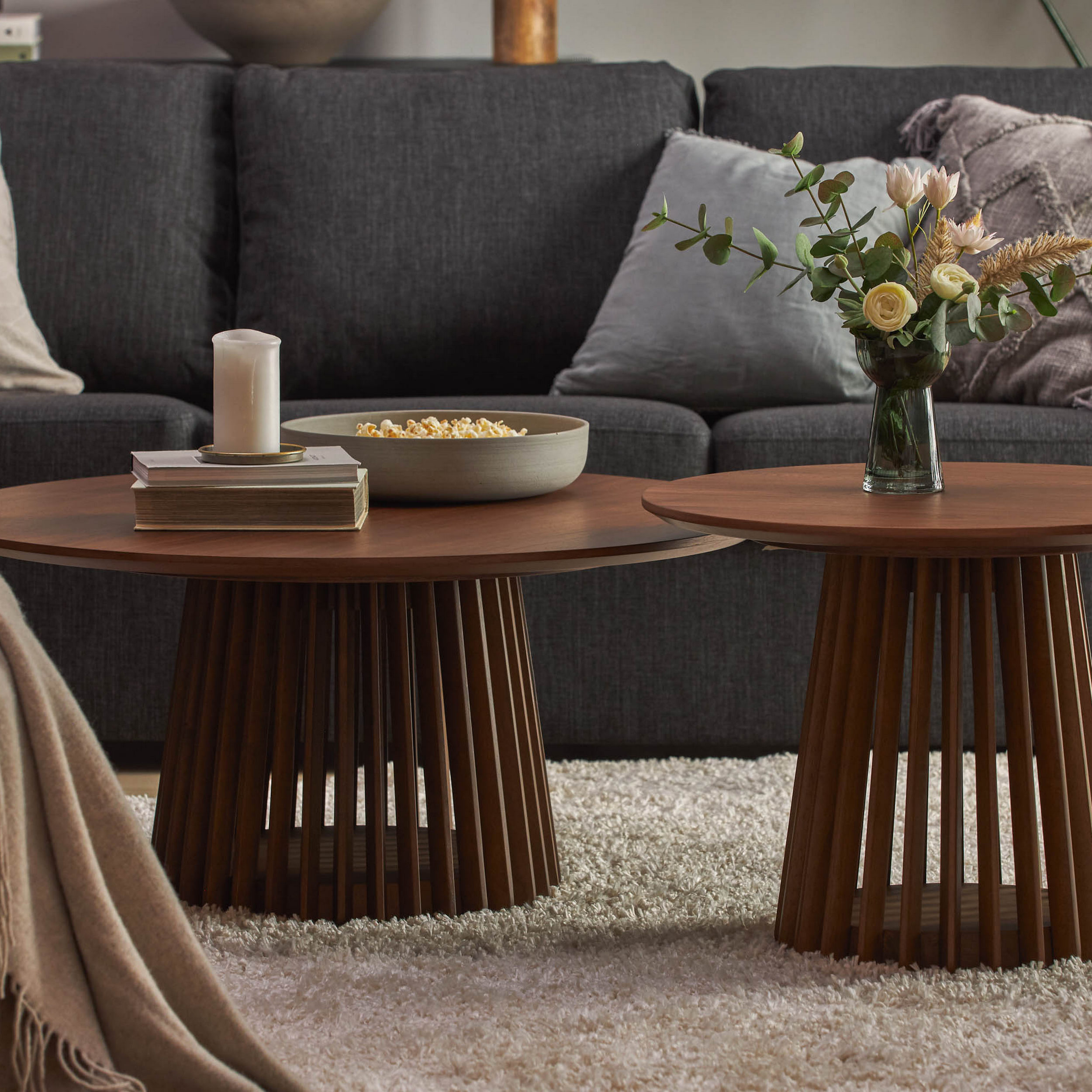 Soffbord Bark Peyra Runt Bord 86cm