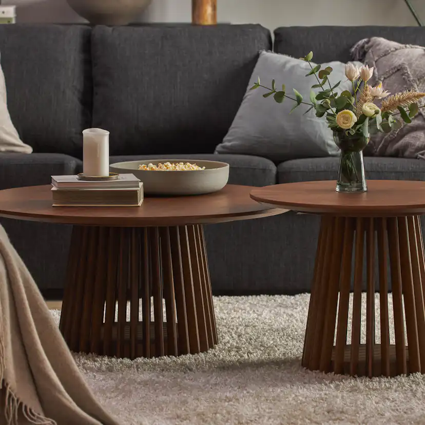 Soffbord Bark Peyra Runt Bord 86cm