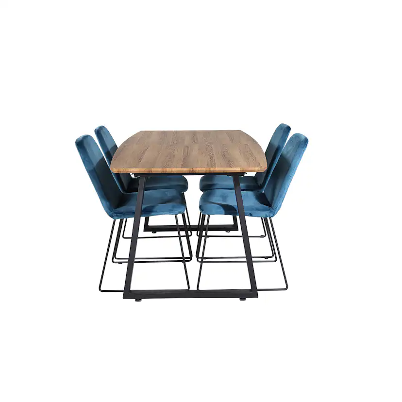 Matgrupp Venture Home Ina med 4 Muscot Stolar Sammet