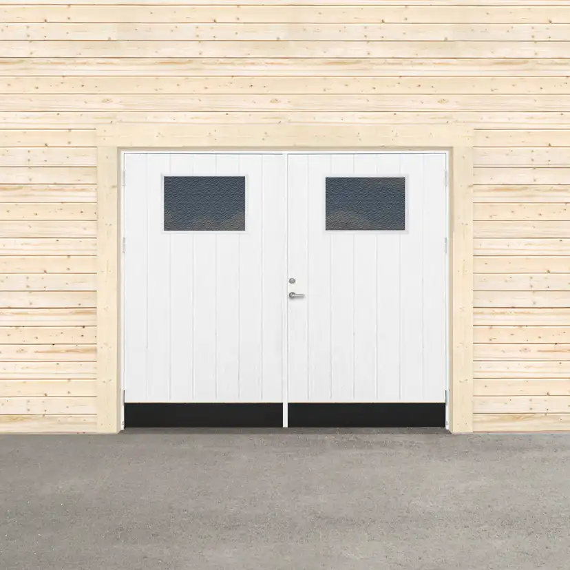 Garageport Sveadörren Kall Cotswold Grundmålad