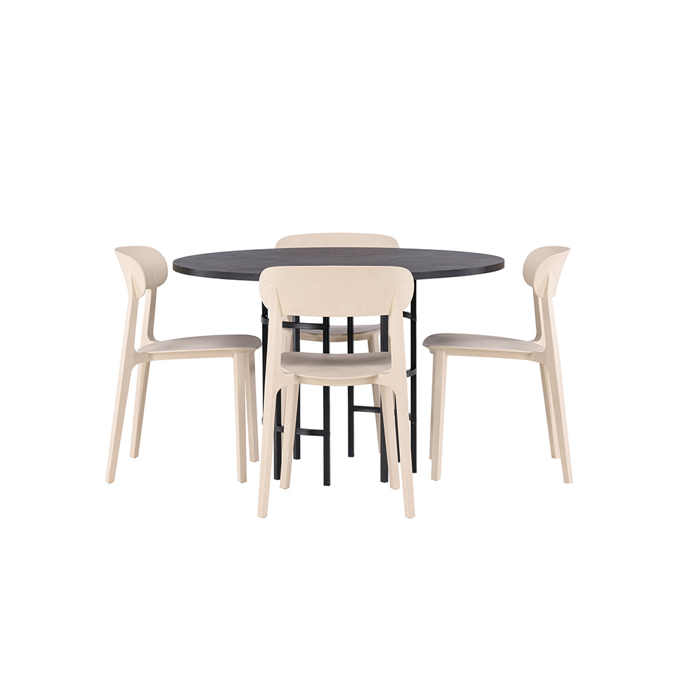 Matgrupp Venture Home Copenhagen Ø 115 cm med 4 Åstol Stolar