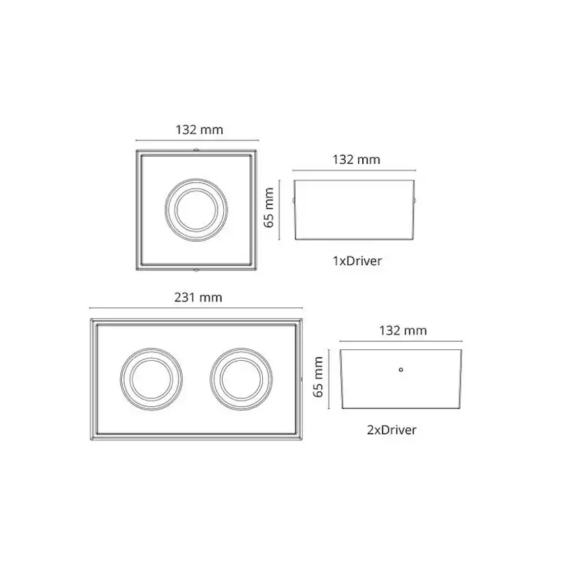 Downlight SG ARMATUREN Cube Lux Vit 2700K