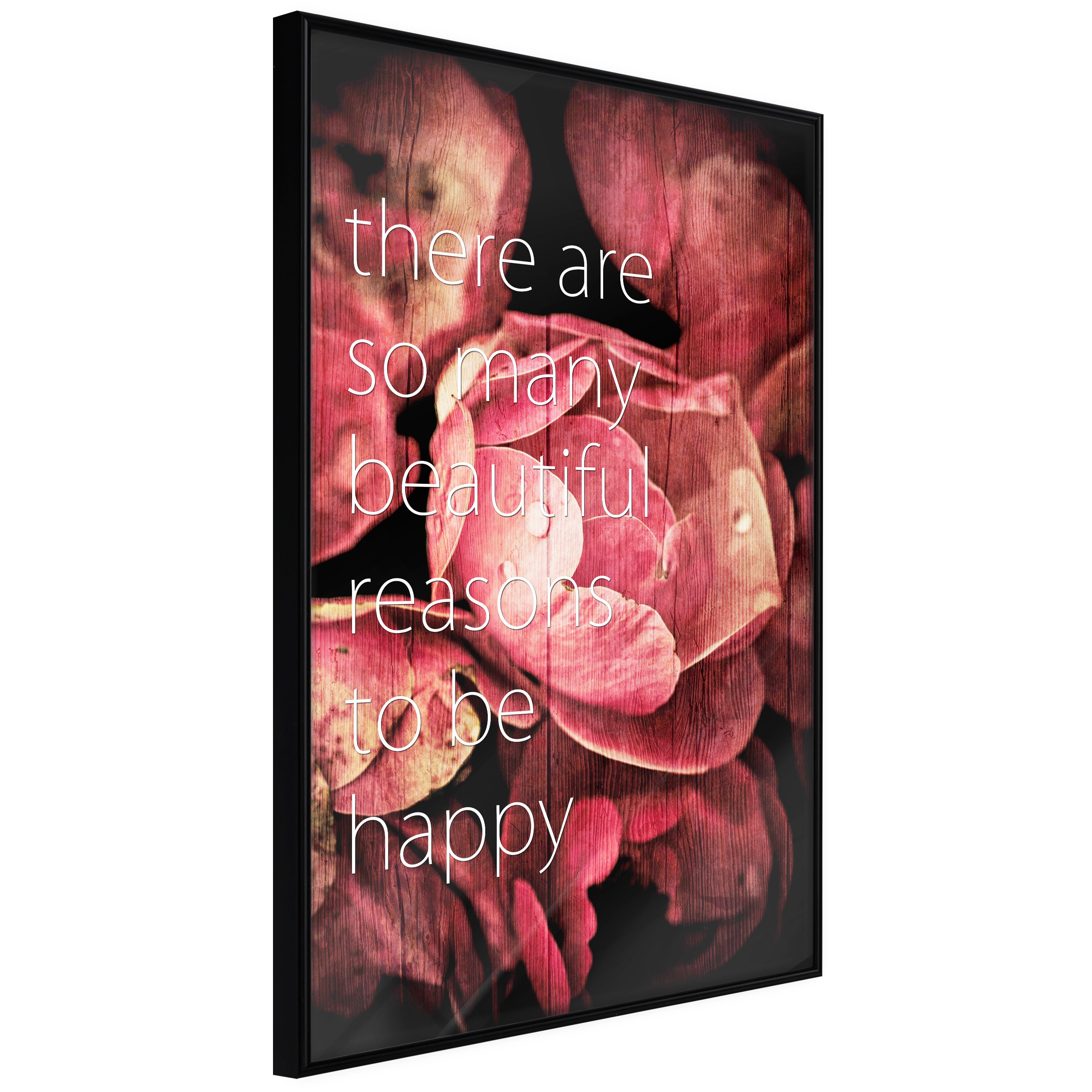 Affisch - There Are so Many Beautiful Reasons to Be Happy [P Svart ram, 20x30 cm
