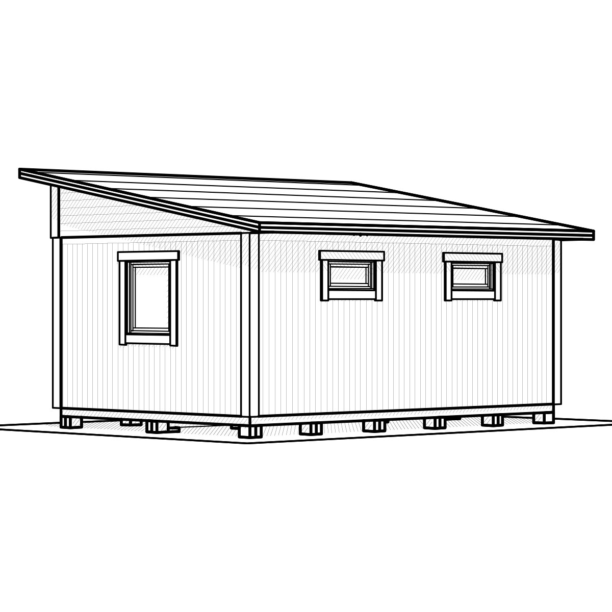 Attefallshus Vibostugan Njuta Funkis 25-3